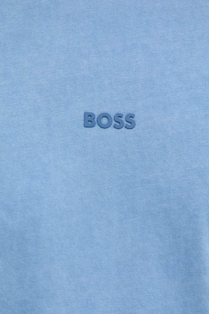 Βαμβακερό μπλουζάκι BOSS Orange BOSS ORANGE 50502173 μπλε