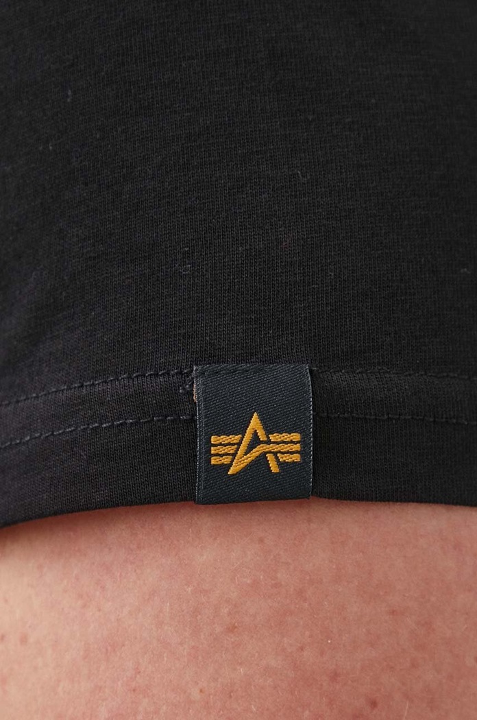 Alpha Industries t-shirt bawełniany Basic 118533 czarny