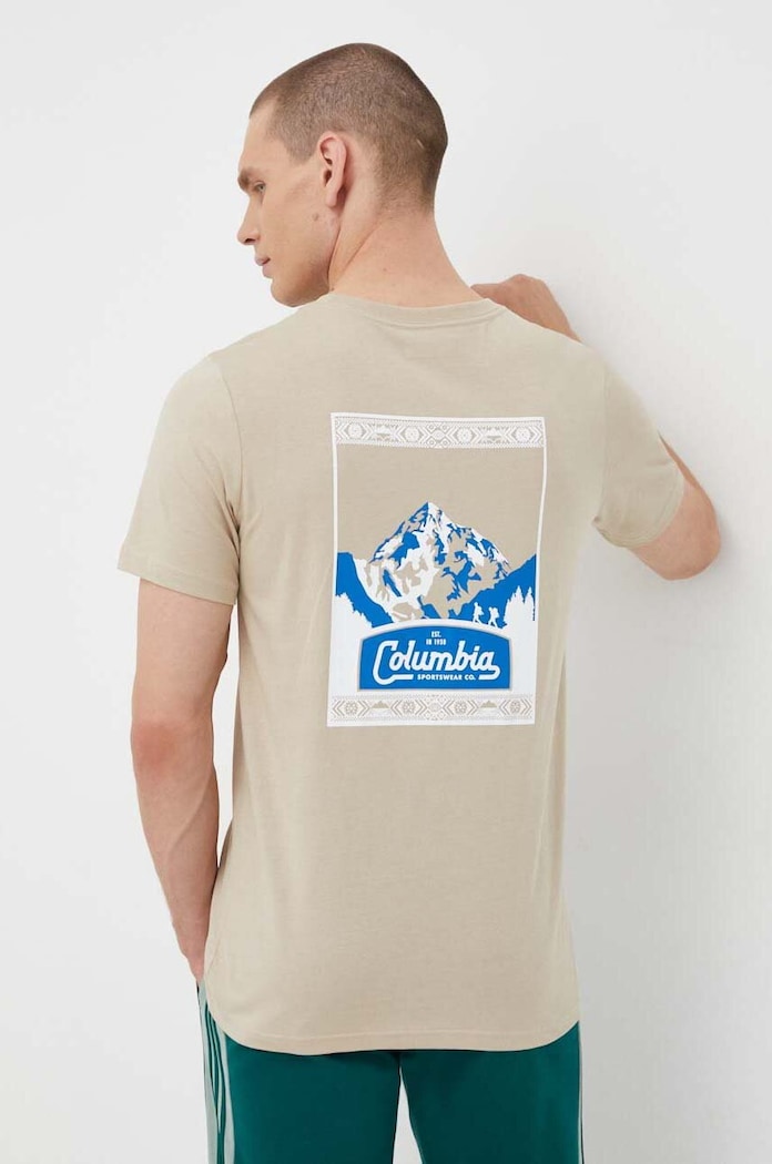 Pamučna majica Columbia Planet friendly bež 1991036