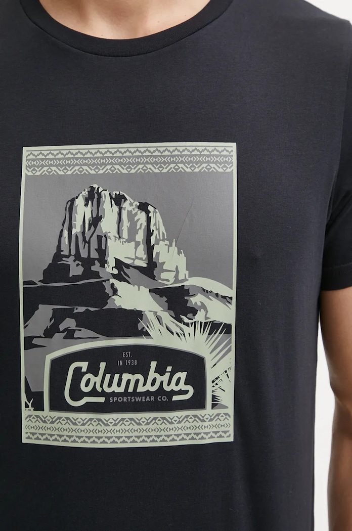 T-shirt bawełniany CSC Seasonal Logo Columbia czarny 1991036