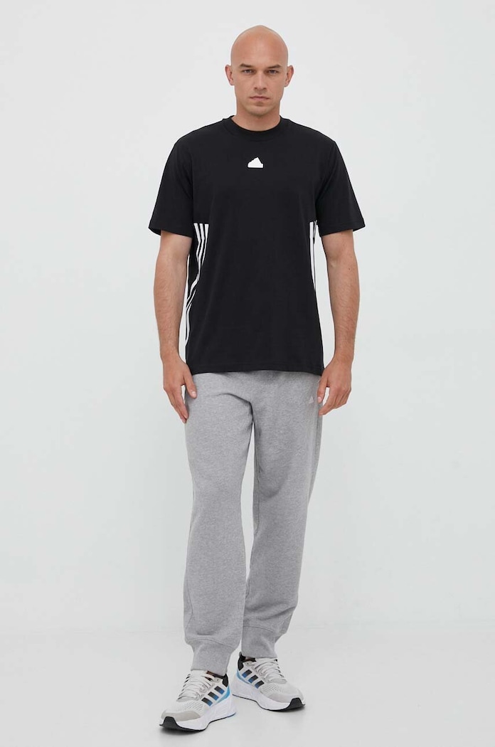 adidas t-shirt bawełniany IN1611 czarny AW23