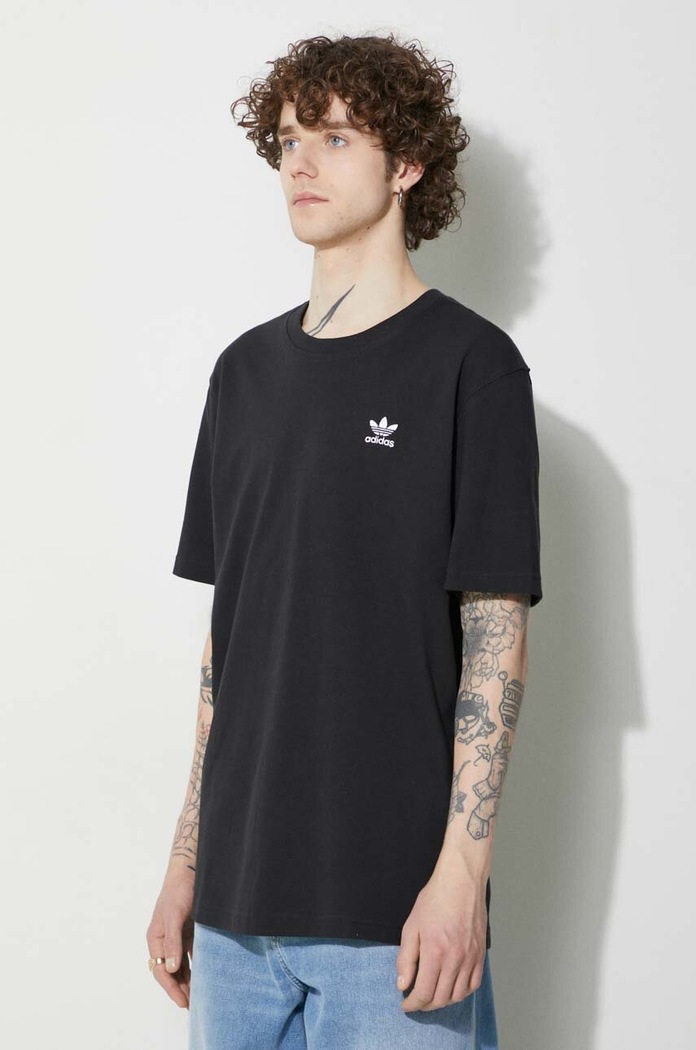 Tricou din bumbac Classics Back+Front Trefoil adidas Originals negru II5760