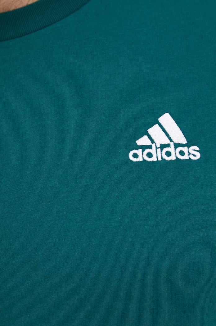 Bavlnené tričko adidas IJ6111 zelená