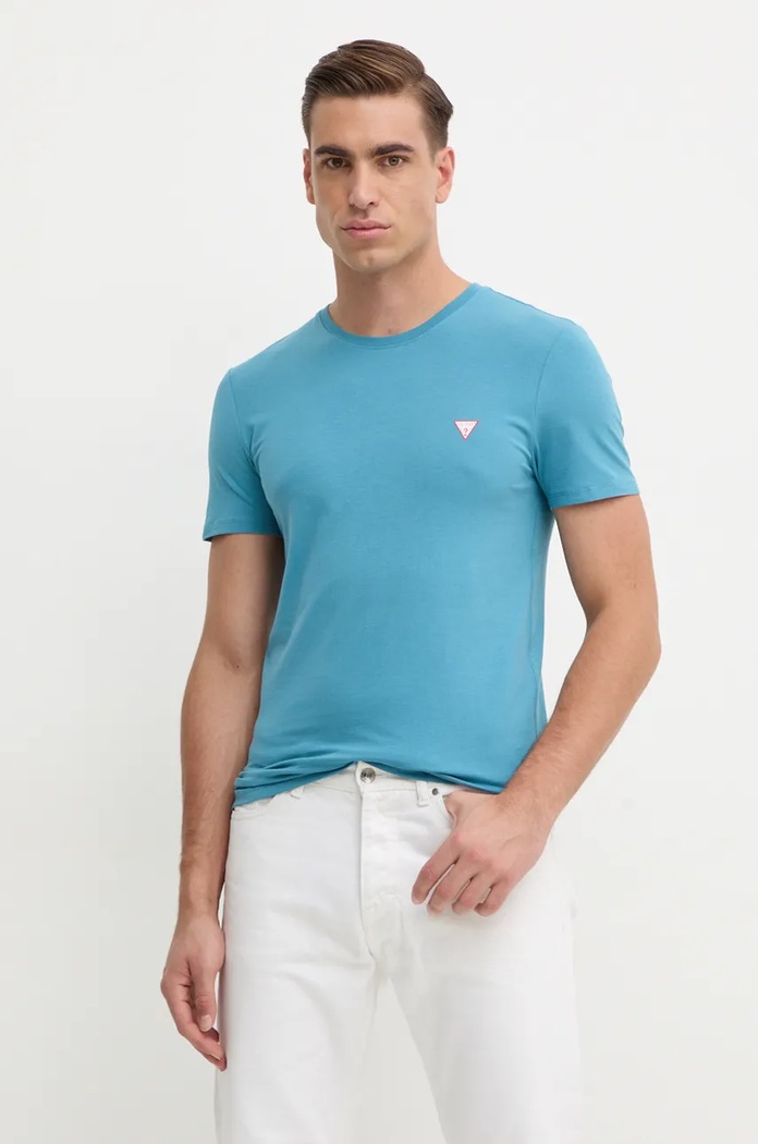 Tričko Guess slim tyrkysová M2YI24.J1314