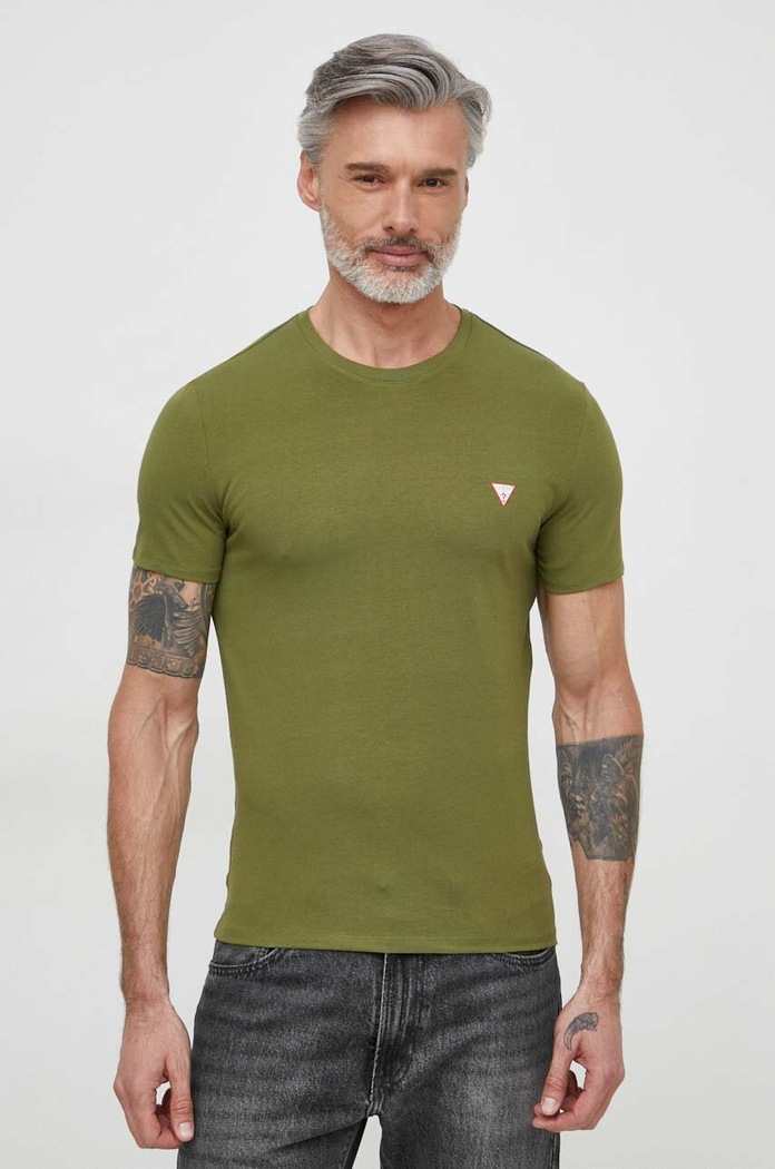 Tričko Guess slim zelená M2YI24.J1314