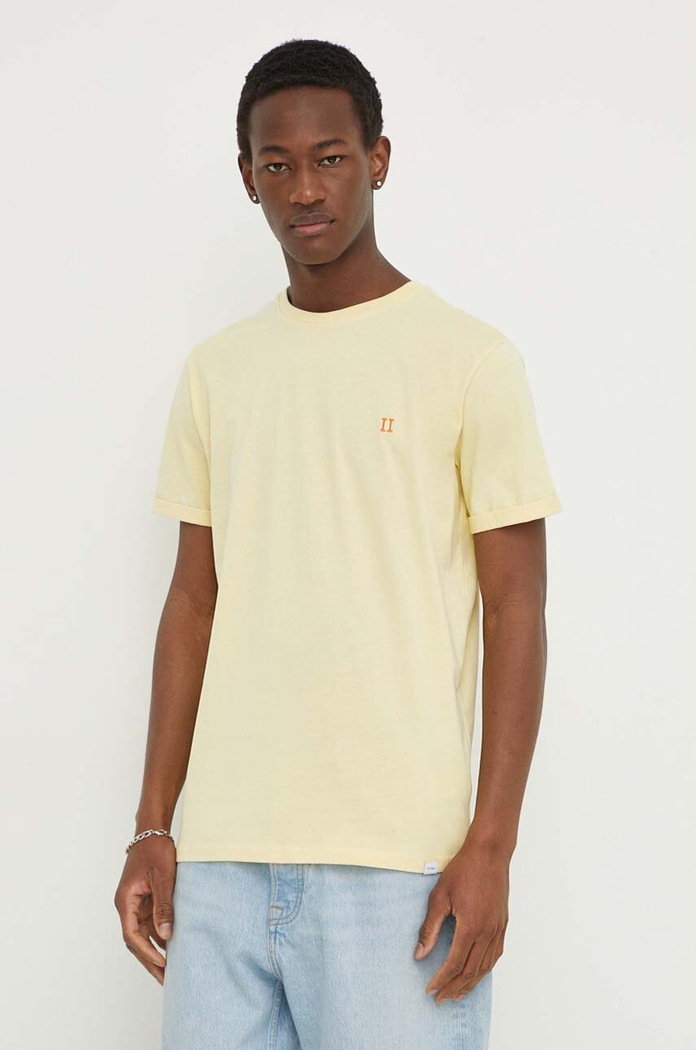 Les Deux t-shirt bawełniany bawełna żółty LDM101155