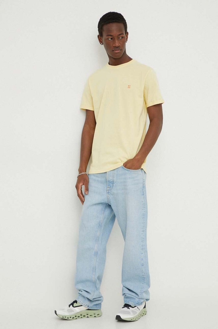 Les Deux t-shirt bawełniany LDM101155 żółty AW24