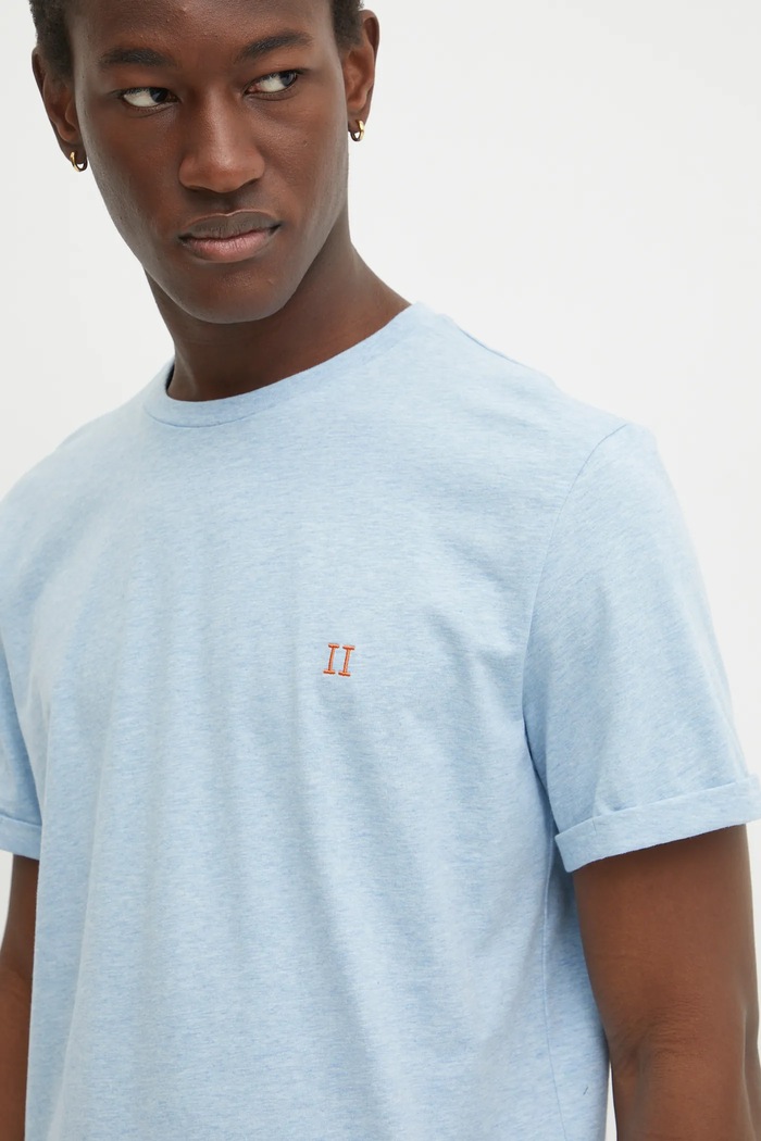 Les Deux tricou din bumbac LDM101155 albastru