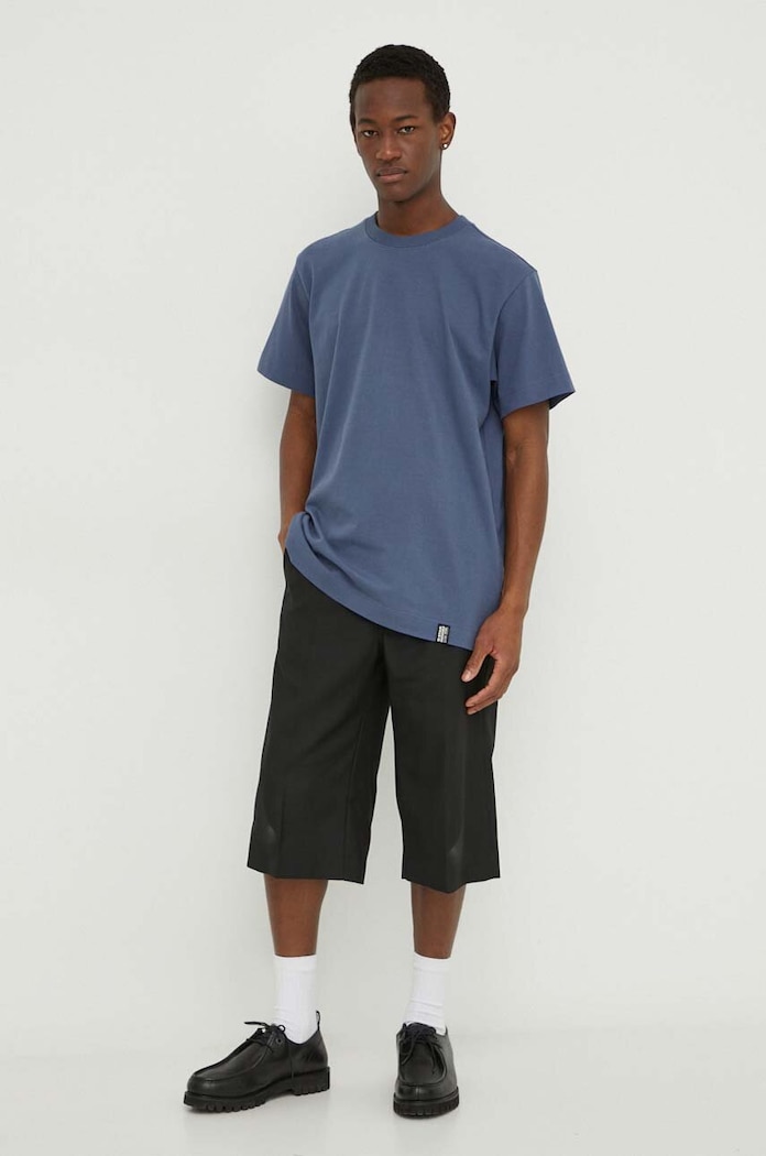 Bavlněné tričko G-Star Essential loose D23471.C784 modrá AW25