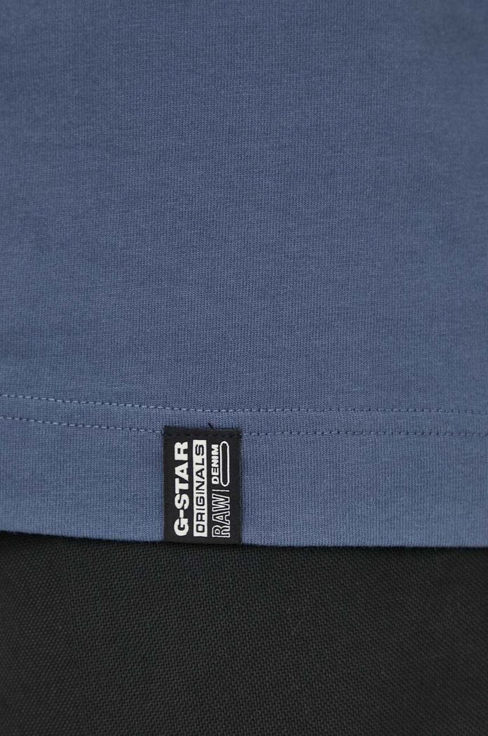 Bavlněné tričko G-Star Essential loose D23471.C784 modrá
