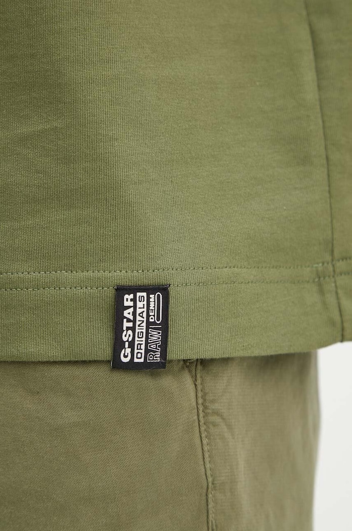 Хлопковая футболка G-Star Essential loose D23471.C784 зелёный