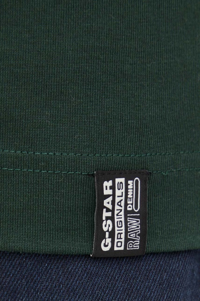 Bavlněné tričko G-Star Essential loose D23471.C784 zelená