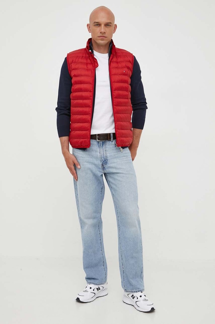 Gant tricou bărbătesc din bumbac 2003184 alb SS26