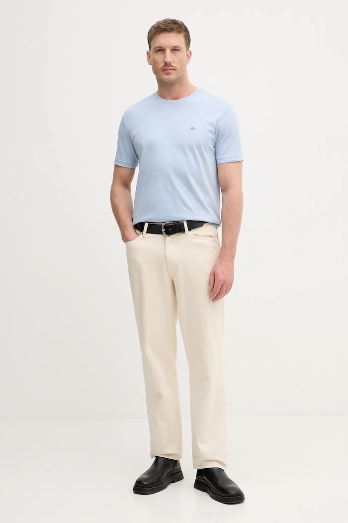 Gant tricou bărbătesc din bumbac 2003184 albastru SS26