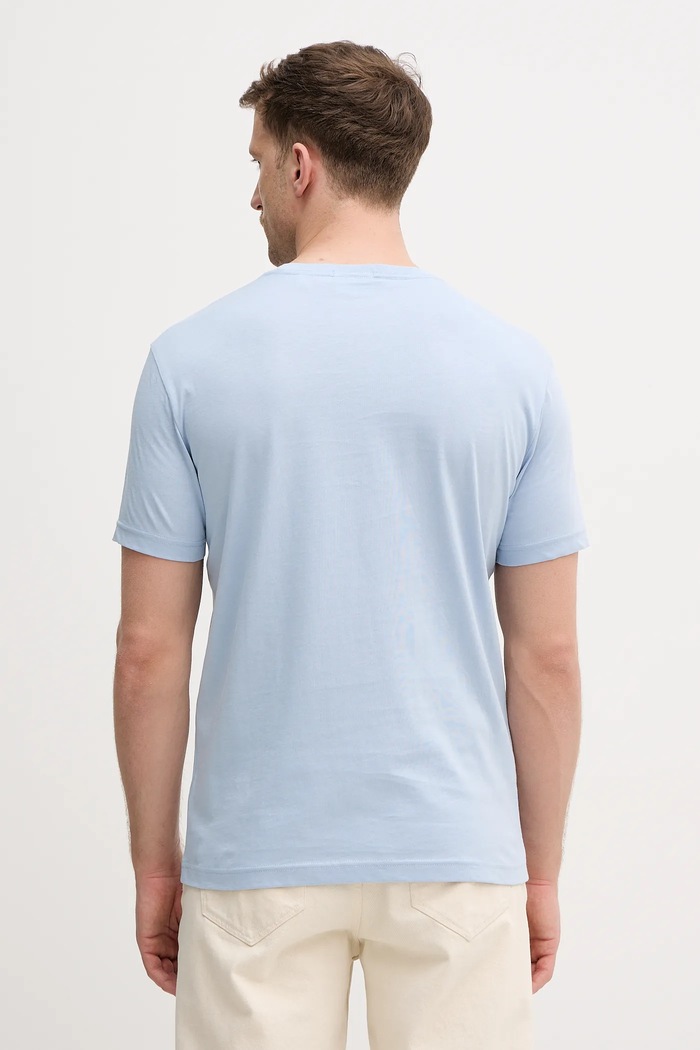 Îmbrăcăminte Gant tricou bărbătesc din bumbac 2003184 albastru