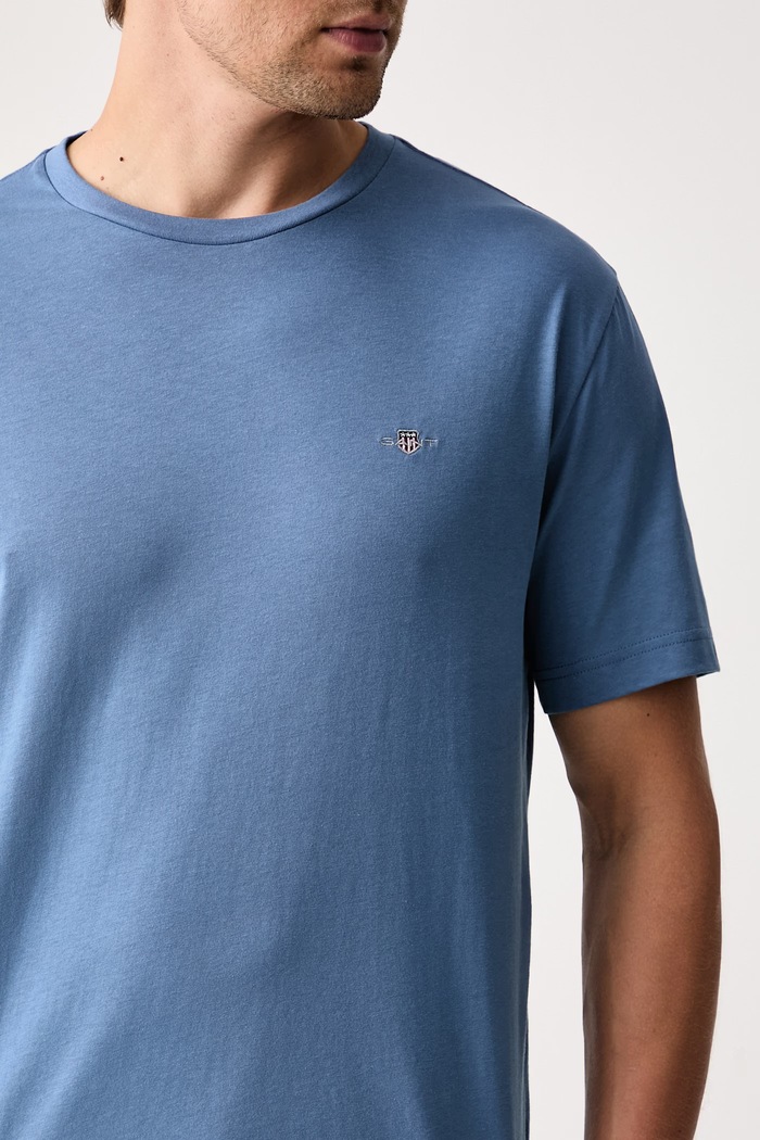 Odzież Gant T-shirt męski bawełniany 2003184 niebieski