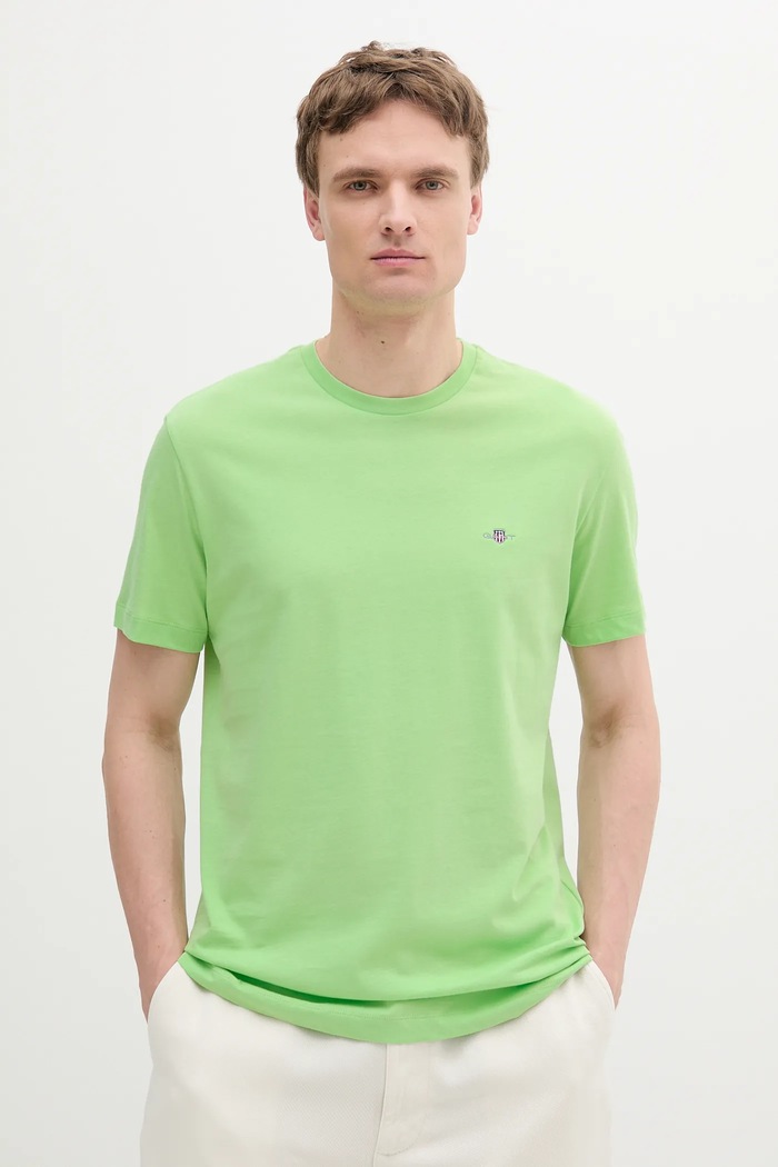 Gant tricou bărbați din bumbac verde 2003184