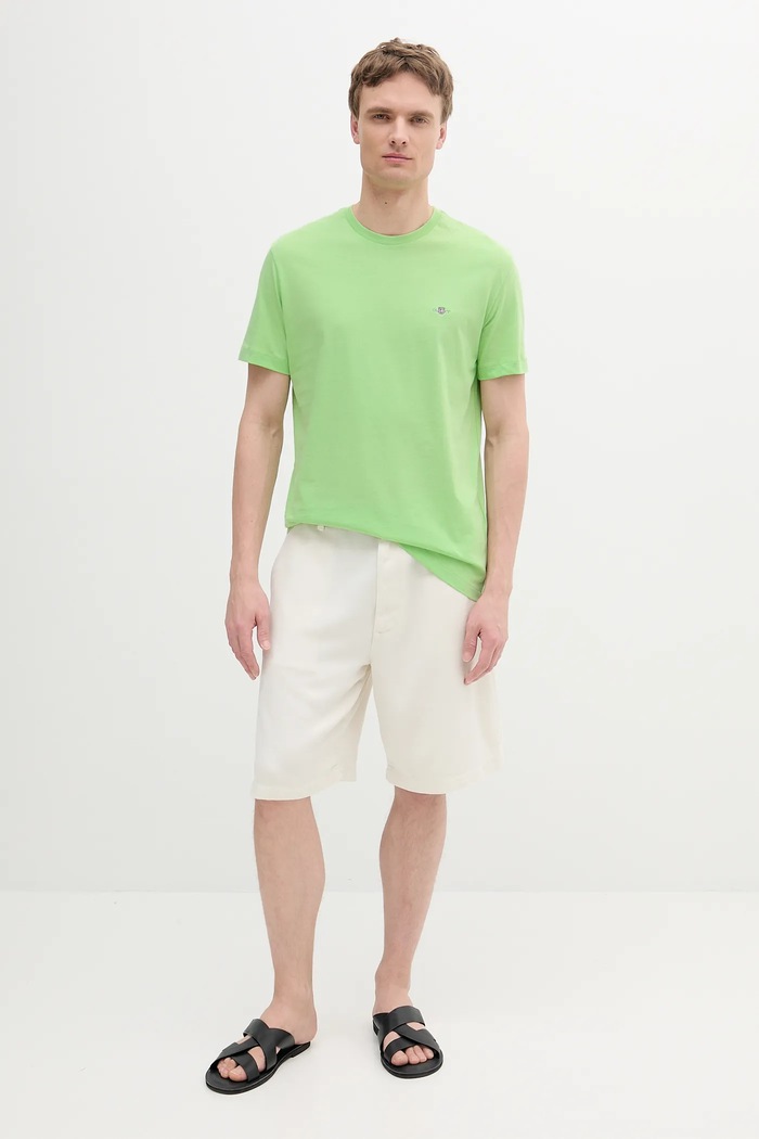 Gant tricou bărbați din bumbac 2003184 verde SS26