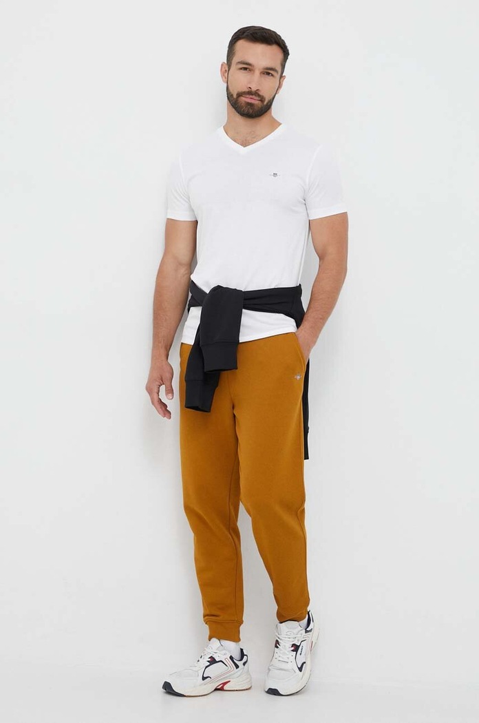 Gant T-shirt bawełniany 2003186 biały AW25