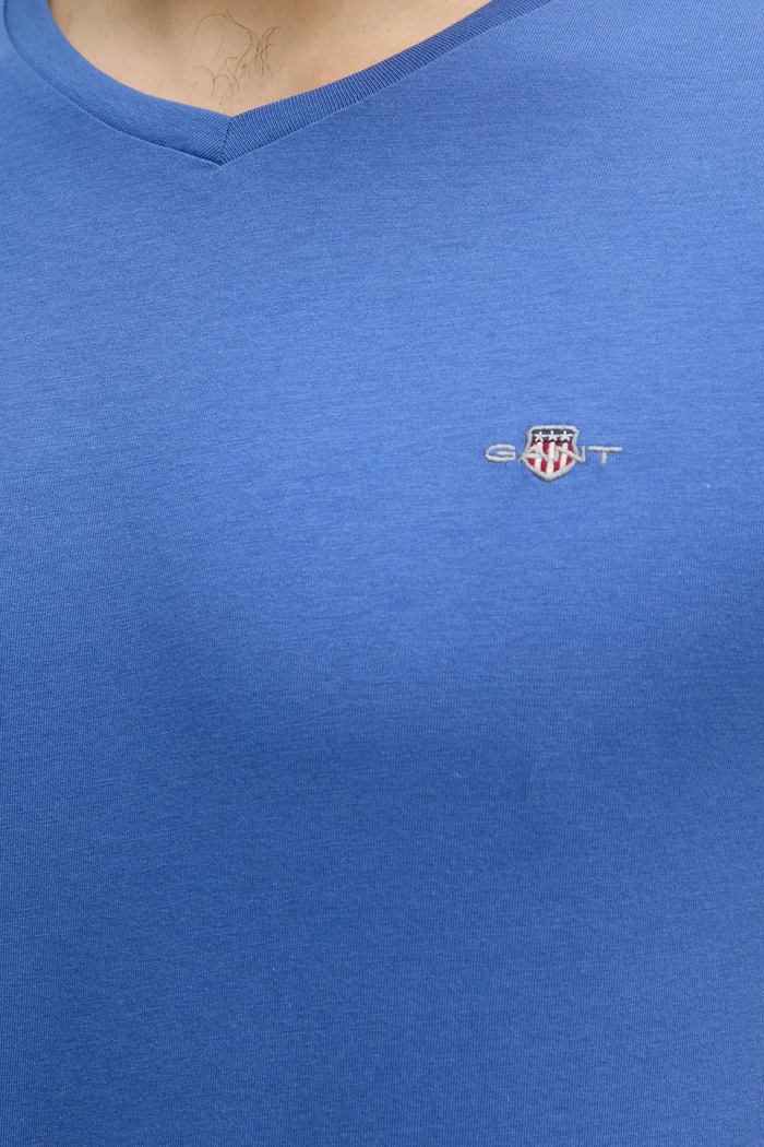 Gant t-shirt bawełniany fioletowy 2003186