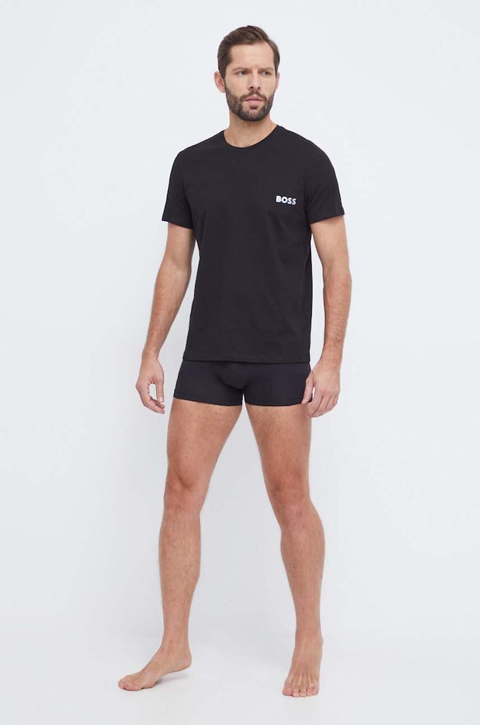 BOSS t-shirt 50499659 fekete AW23