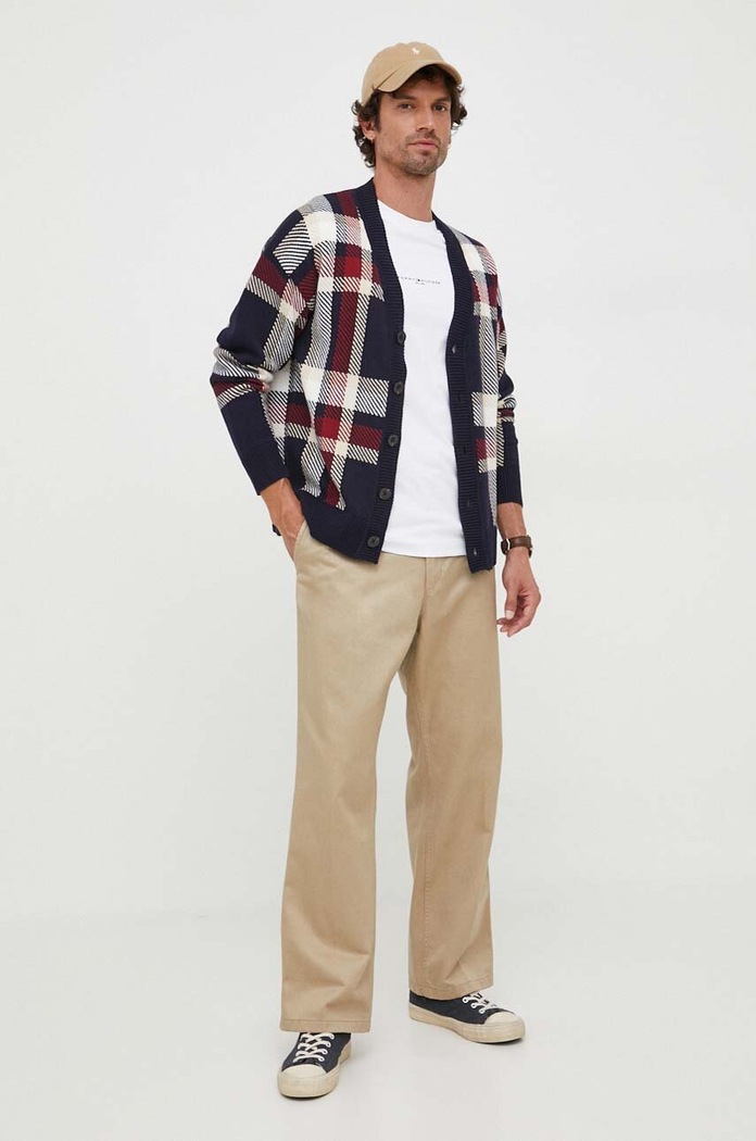 Bavlněné tričko Tommy Hilfiger MW0MW32584 bílá AW25