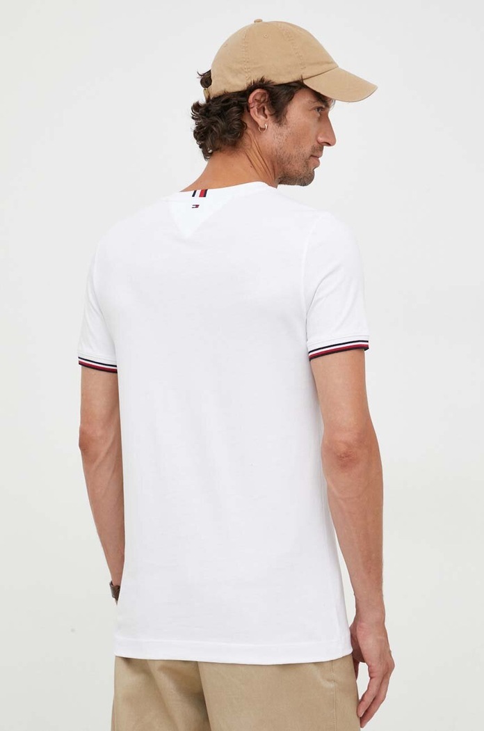 Oblečení Bavlněné tričko Tommy Hilfiger MW0MW32584 bílá