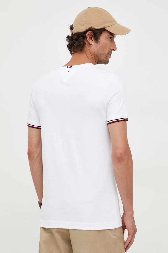 Oblečení Bavlněné tričko Tommy Hilfiger MW0MW32584 bílá
