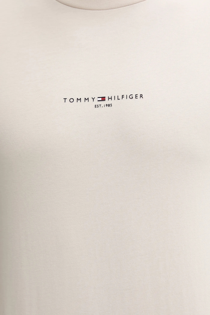 Bavlněné tričko Tommy Hilfiger béžová MW0MW32584