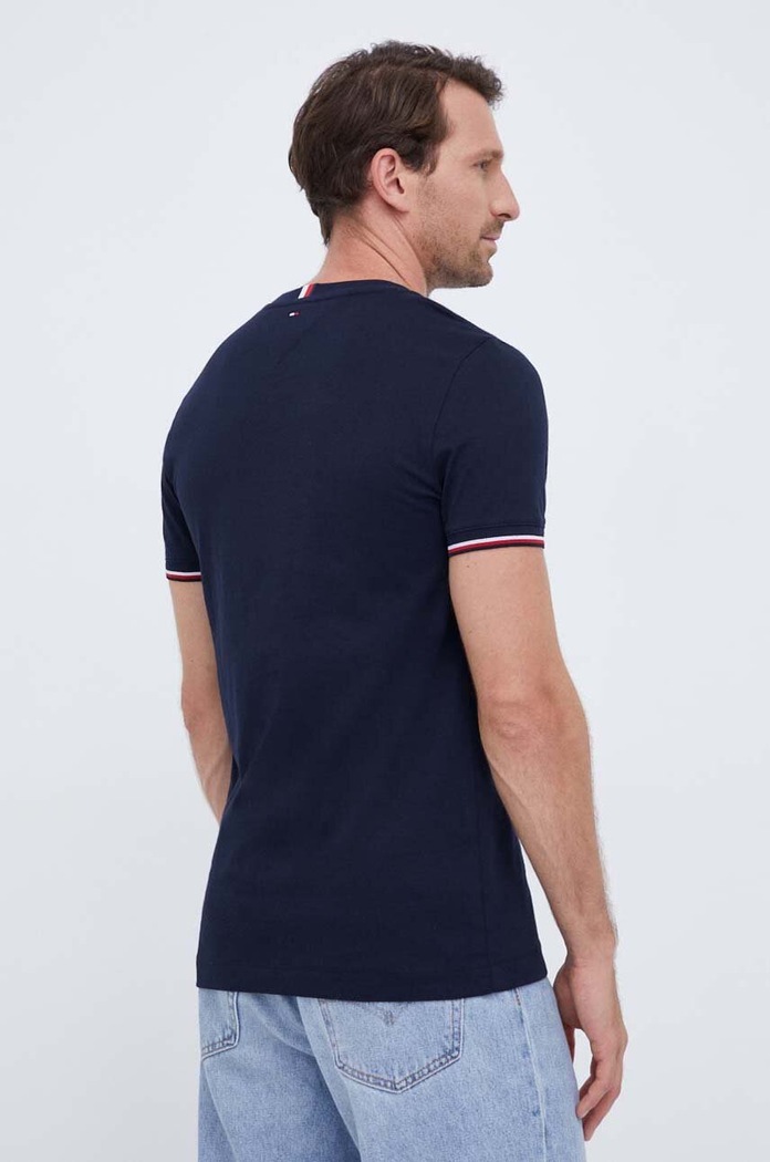 Oblečenie Bavlnené tričko Tommy Hilfiger MW0MW32584 tmavomodrá