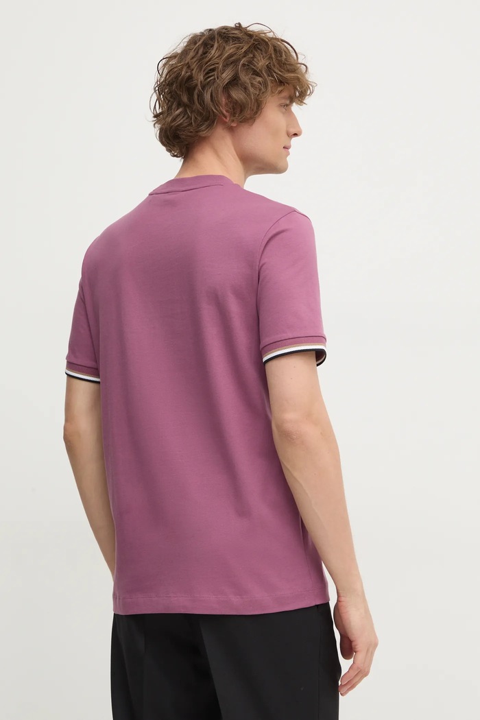 Odzież BOSS T-shirt basic męski bawełniany Thompson 04 50501097 różowy