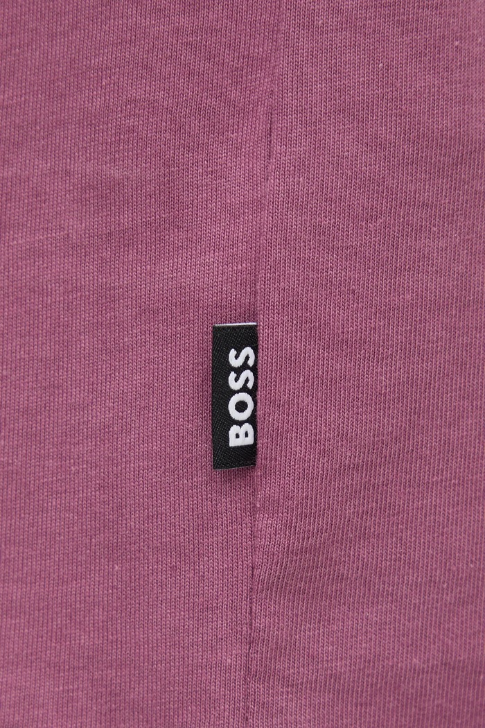 BOSS T-shirt basic męski bawełniany Thompson 04 50501097 różowy
