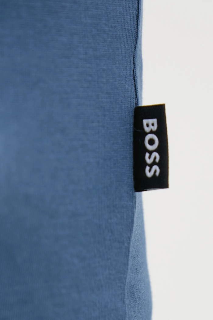 BOSS tricou basic bărbătesc din bumbac Thompson 04 50501097 albastru