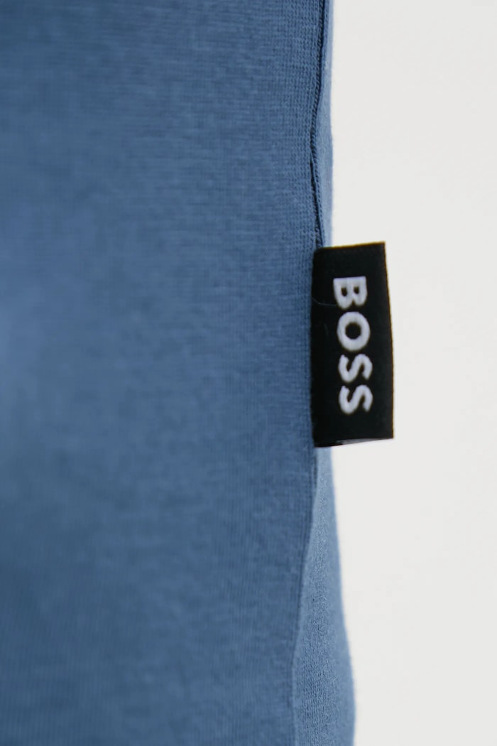 BOSS tricou basic bărbătesc din bumbac Thompson 04 50501097 albastru
