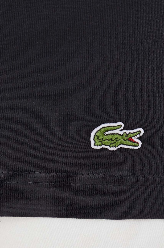 Bombažna kratka majica Lacoste TH5642 mornarsko modra