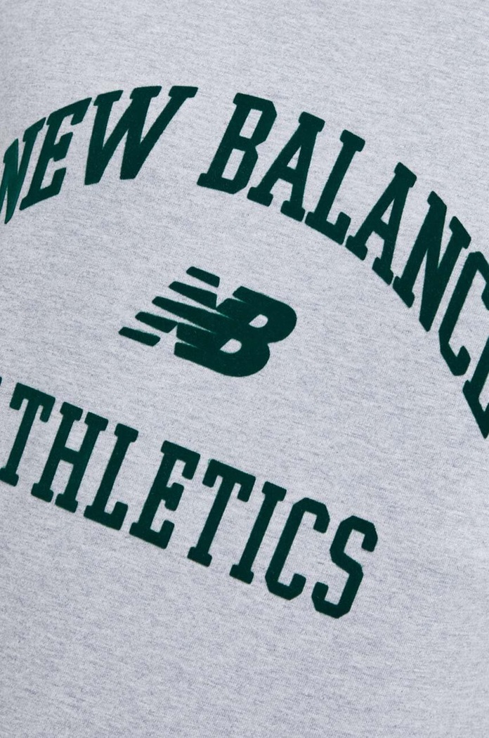 New Balance t-shirt bawełniany MT33551AG szary