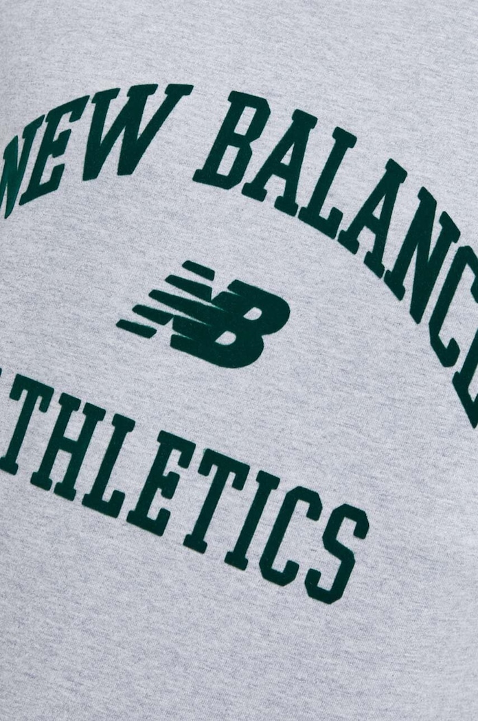 New Balance t-shirt bawełniany MT33551AG szary