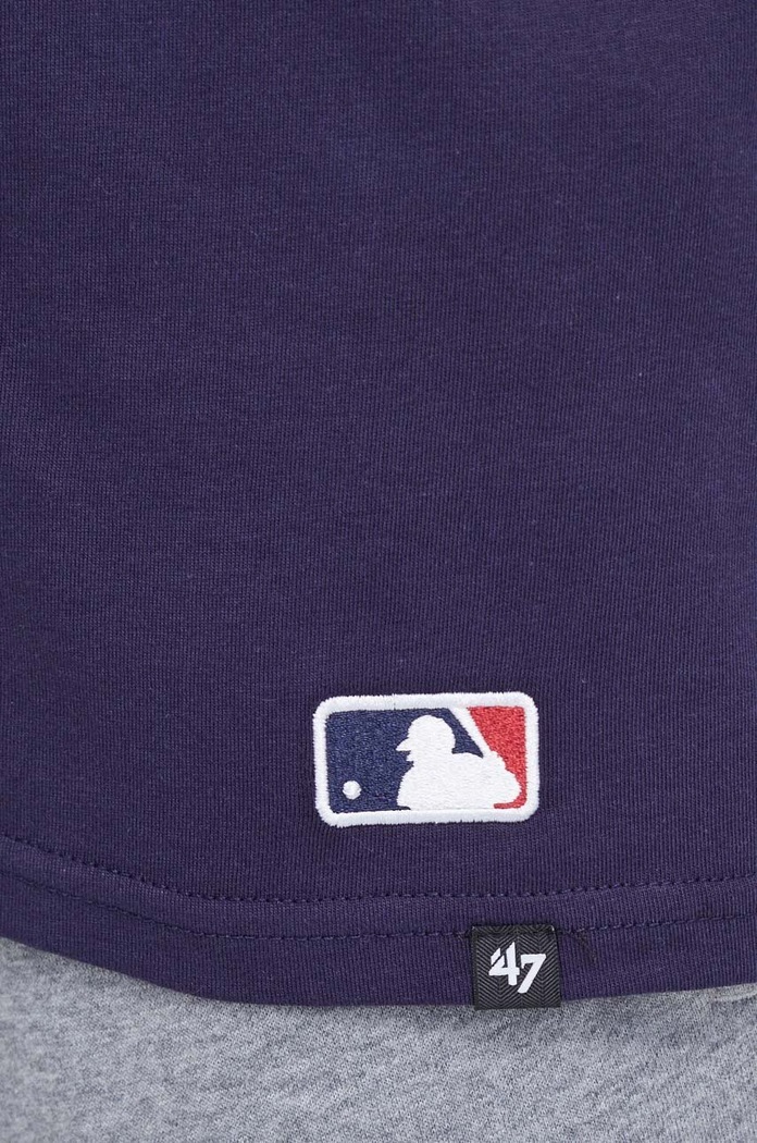 Bavlněné tričko 47brand MLB Los Angeles Dodgers BB012TEMBRT595538LN námořnická modř