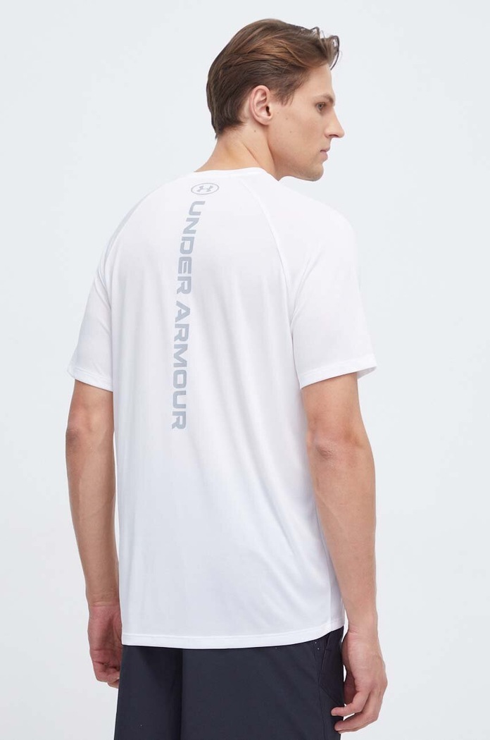 Тениска за трениране Under Armour Tech 1377054 бял AW23