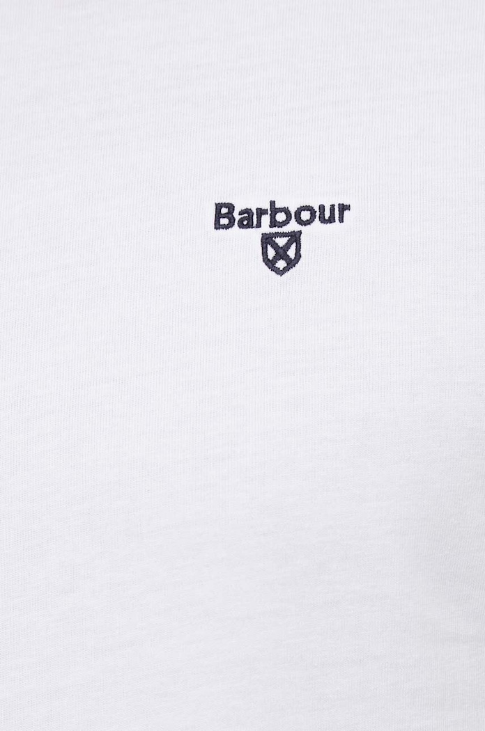 Barbour T-shirt basic męski bawełniany ESSENTIALS MTS0331 biały