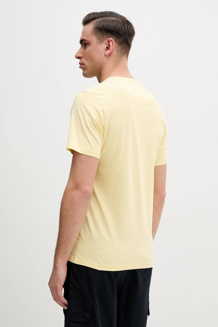 Îmbrăcăminte Barbour ESSENTIALS tricou basic din bumbac pentru bărbați MTS0331 galben