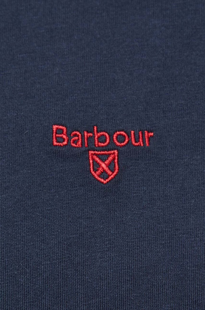 Barbour T-shirt basic męski bawełniany ESSENTIALS MTS0331 granatowy