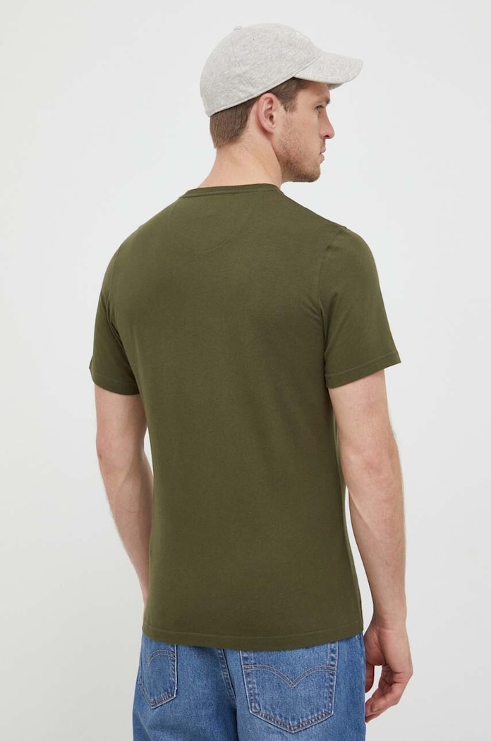Odzież Barbour T-shirt basic męski bawełniany ESSENTIALS MTS0331 zielony