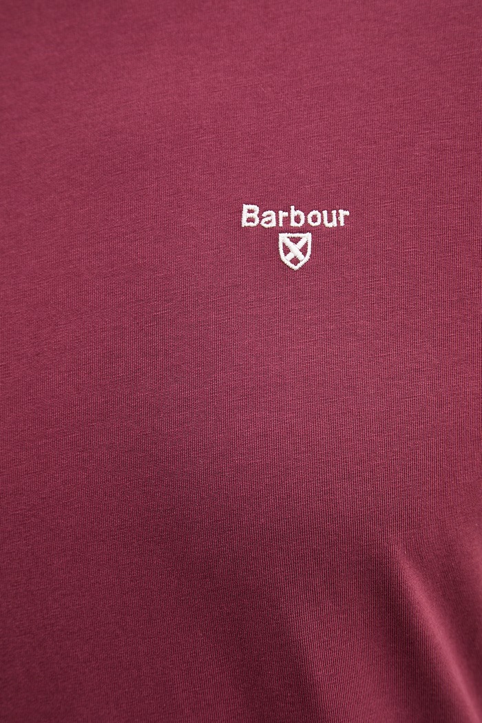 Barbour basic t-shirt ανδρικό βαμβακερό ESSENTIALS MTS0331 μπορντό