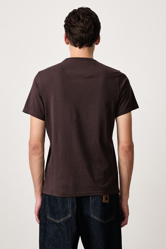 Odzież Barbour T-shirt basic męski bawełniany ESSENTIALS MTS0331 brązowy