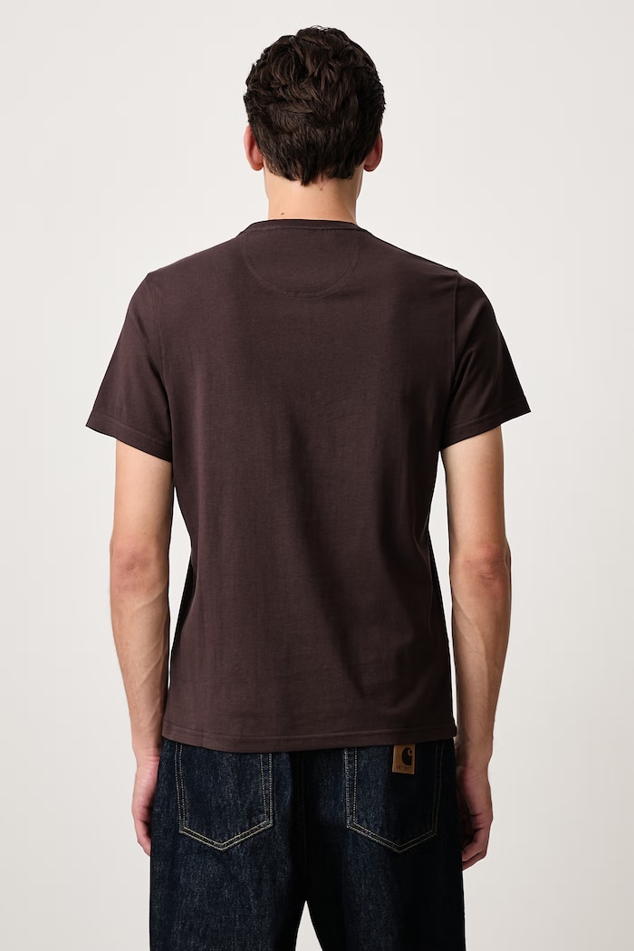 Odzież Barbour T-shirt basic męski bawełniany ESSENTIALS MTS0331 brązowy