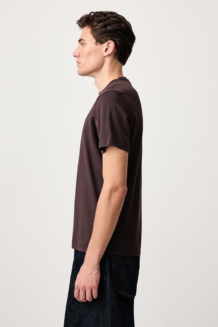 T-shirt basic męski bawełniany ESSENTIALS Barbour MTS0331 brązowy