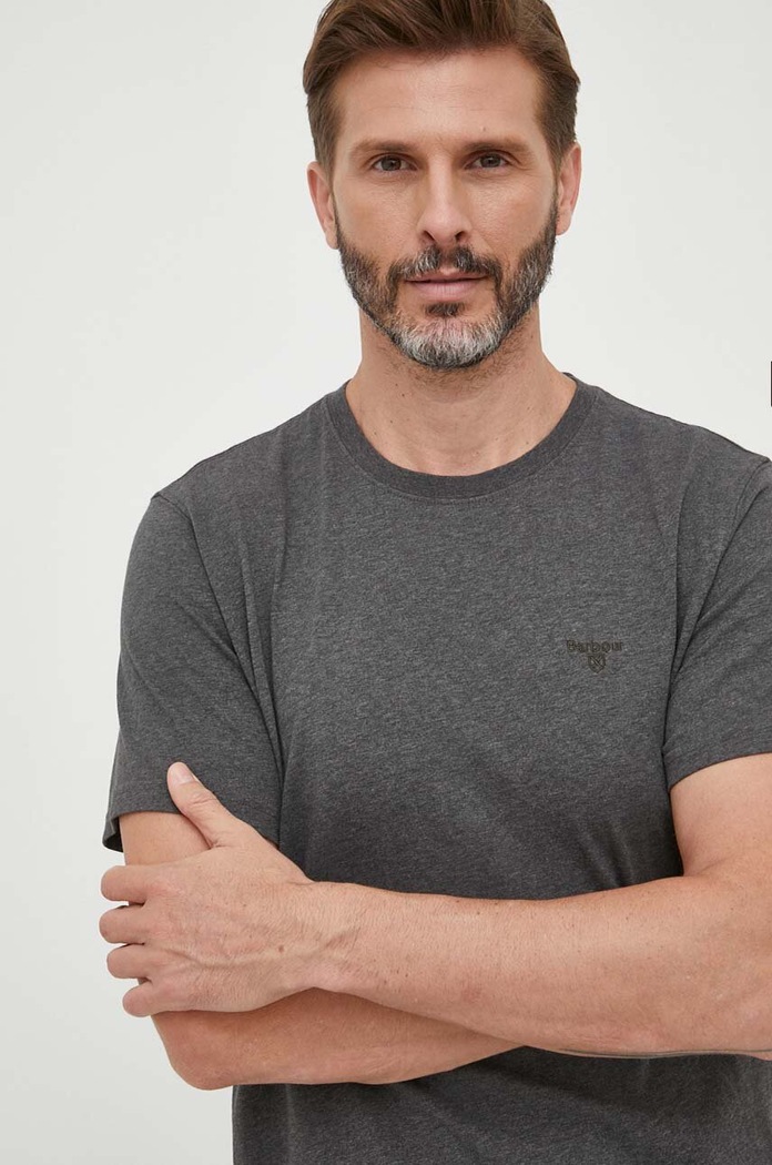 Barbour ESSENTIALS tricou basic din bumbac pentru bărbați uni gri MTS0331