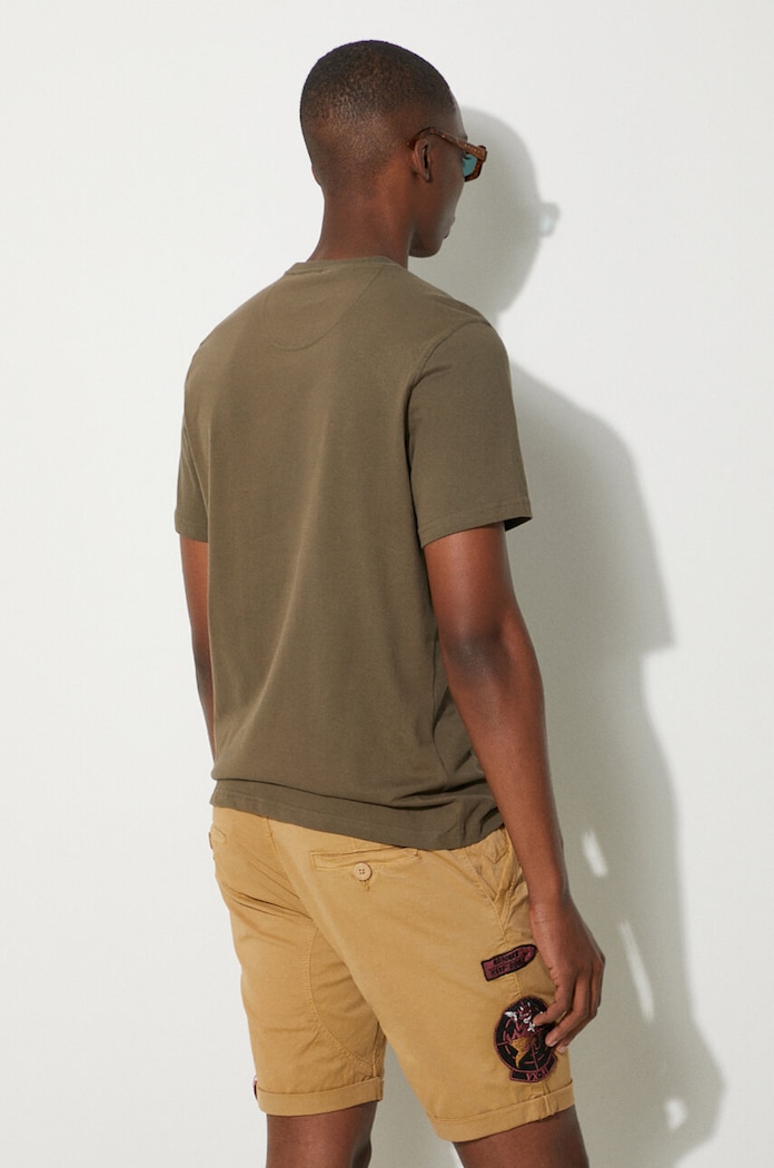 Ρούχα Βαμβακερό μπλουζάκι Barbour MTS1114 πράσινο