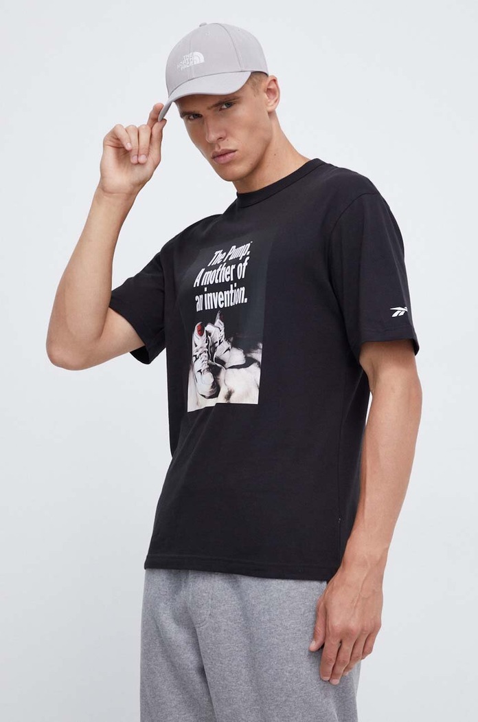 Reebok Classic pamut póló Basketball fekete 100068513